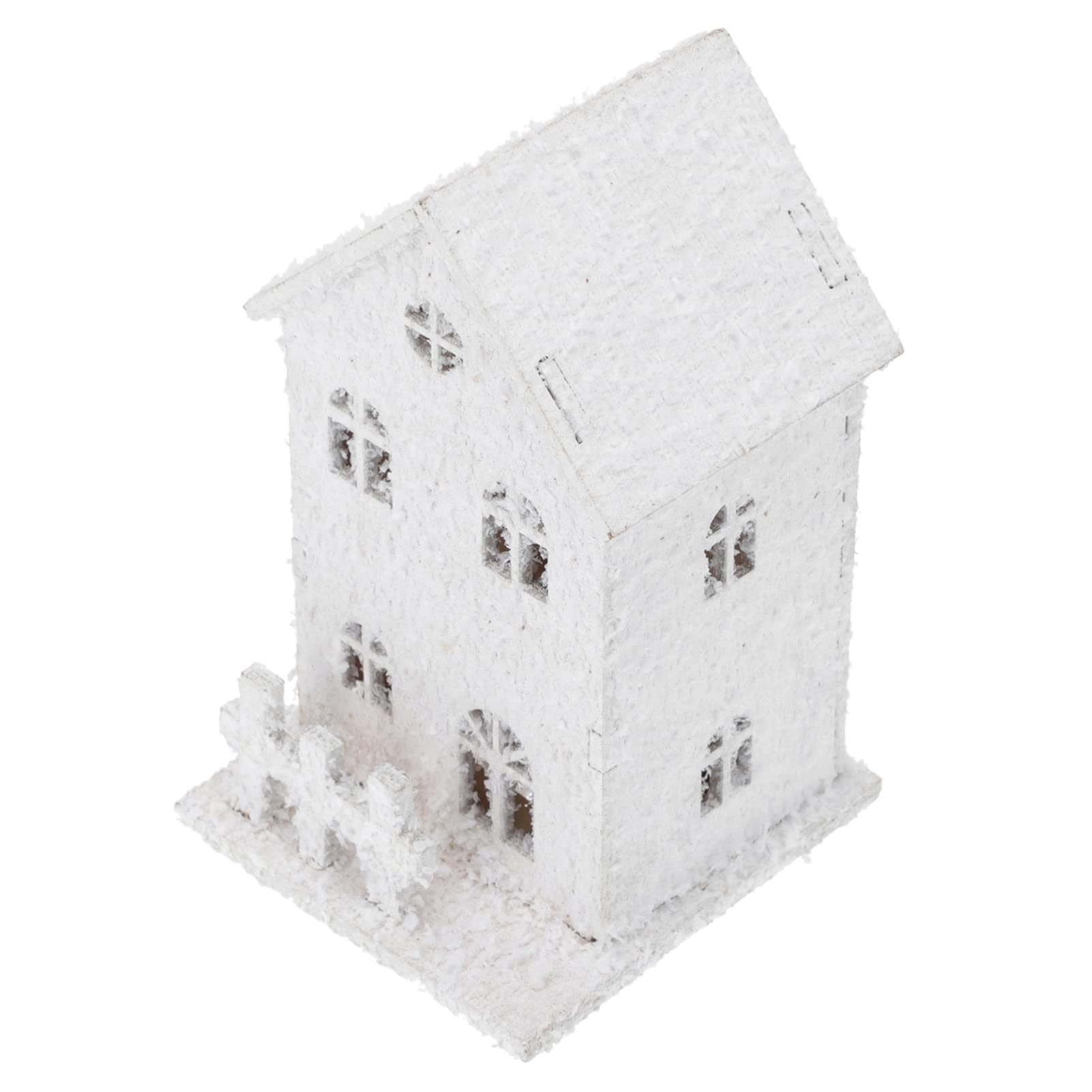 OSALADI 2-Piece Christmas Village House Set with LED Lights - Snowy Winter Village Decor for Holiday Tabletop, Mantel, or Christmas Tree Display