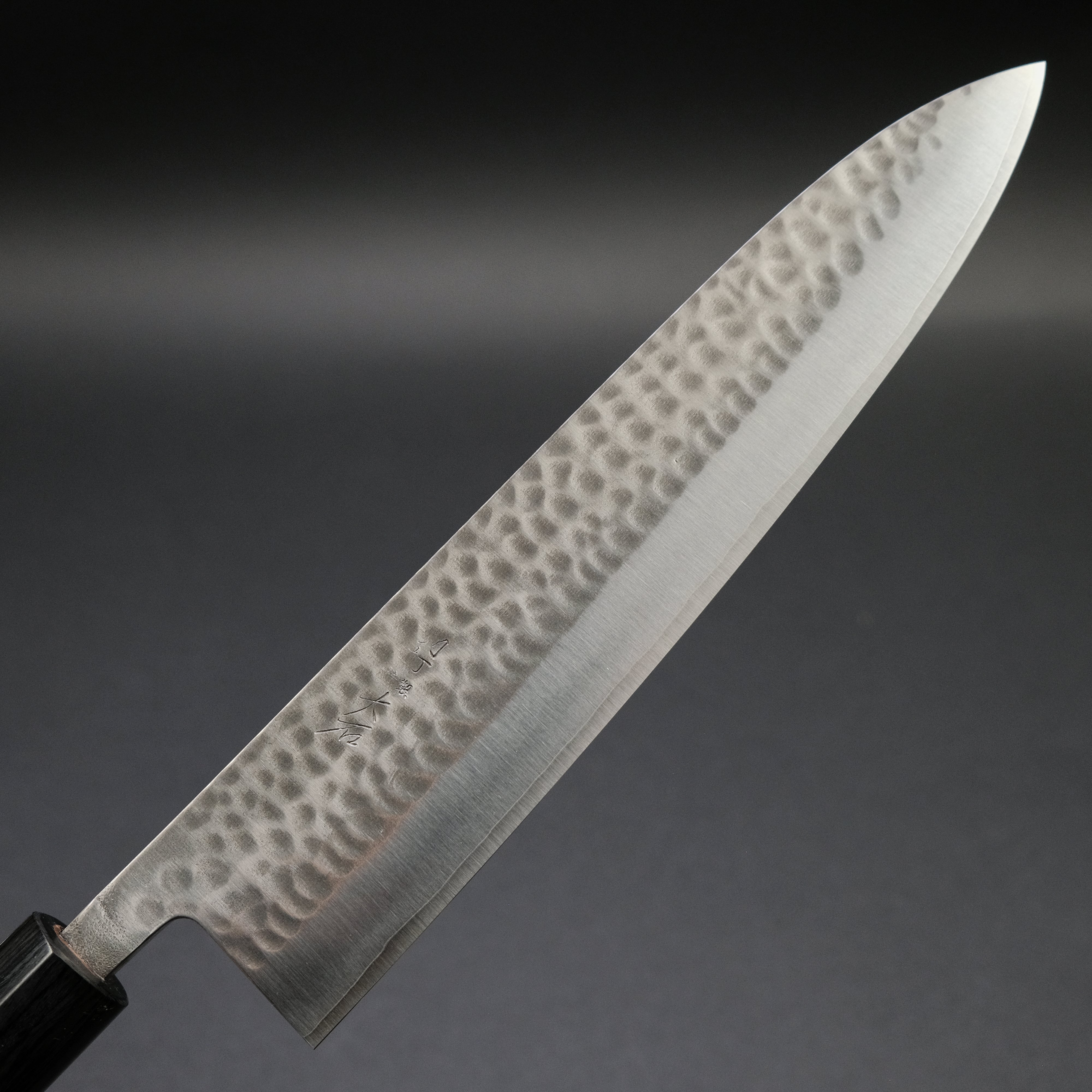 Ohishi SLD Tsuchime Gyuto 240mm Japanese Chef Knife - High Carbon Steel Blade with Rosewood Handle - Perfect for Sushi, Meat Cutting & Professional Kitchen Use