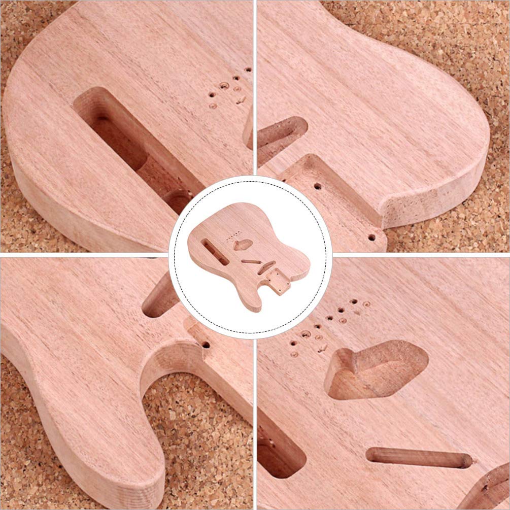 Unfinished Basswood Guitar Body Blank Kit - Replacement Electric Guitar Barrel Body for DIY Guitar Building & Repair - Perfect for Custom Guitar Projects, Luthier Work, and Home Music Studio Upgrades