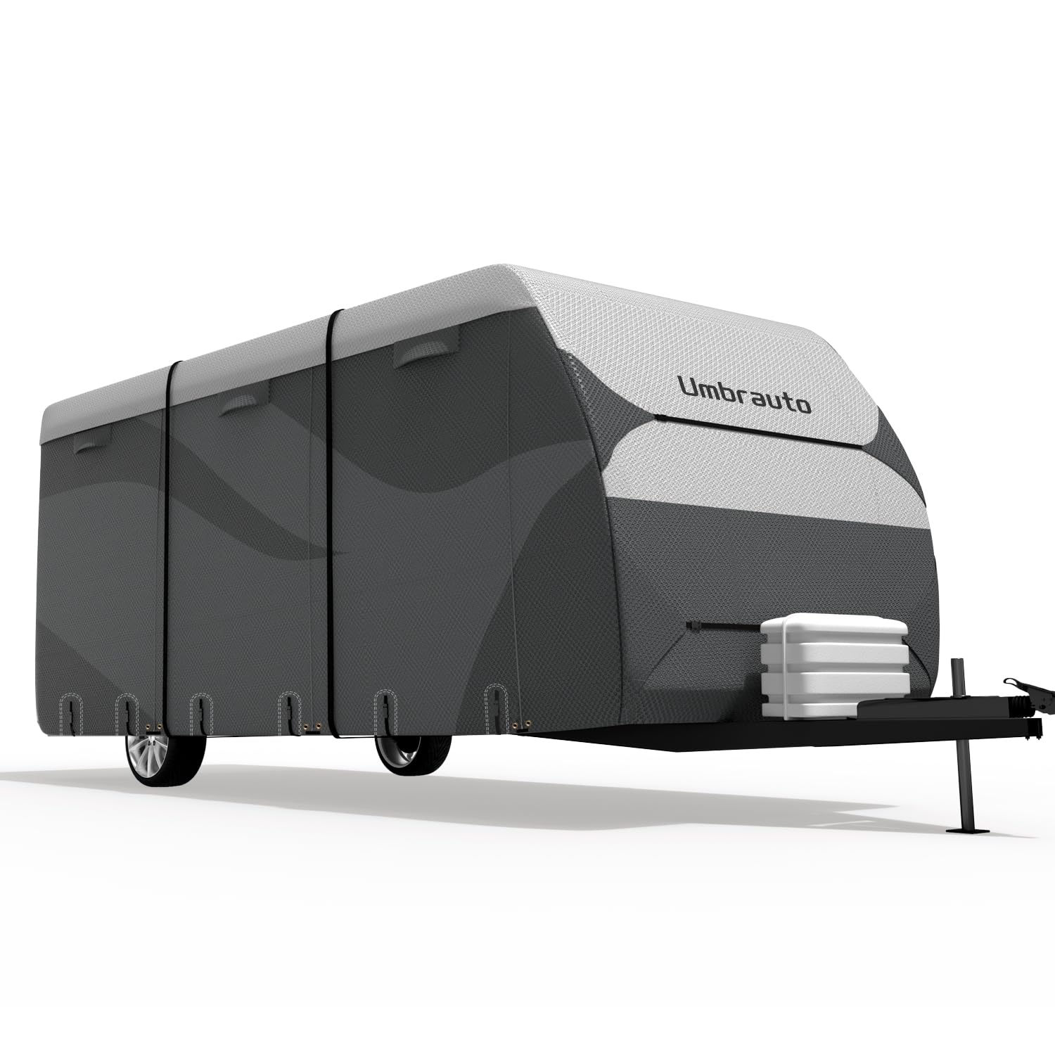 Upgraded DuPont Tyvek Waterproof RV Cover - Windproof, Anti-UV Camper Cover with 4-Layer Non-Woven Sides | Durable, Breathable Travel Trailer Cover for All-Weather Protection | Perfect for Outdoor Camping, Road Trips & RV Storage
