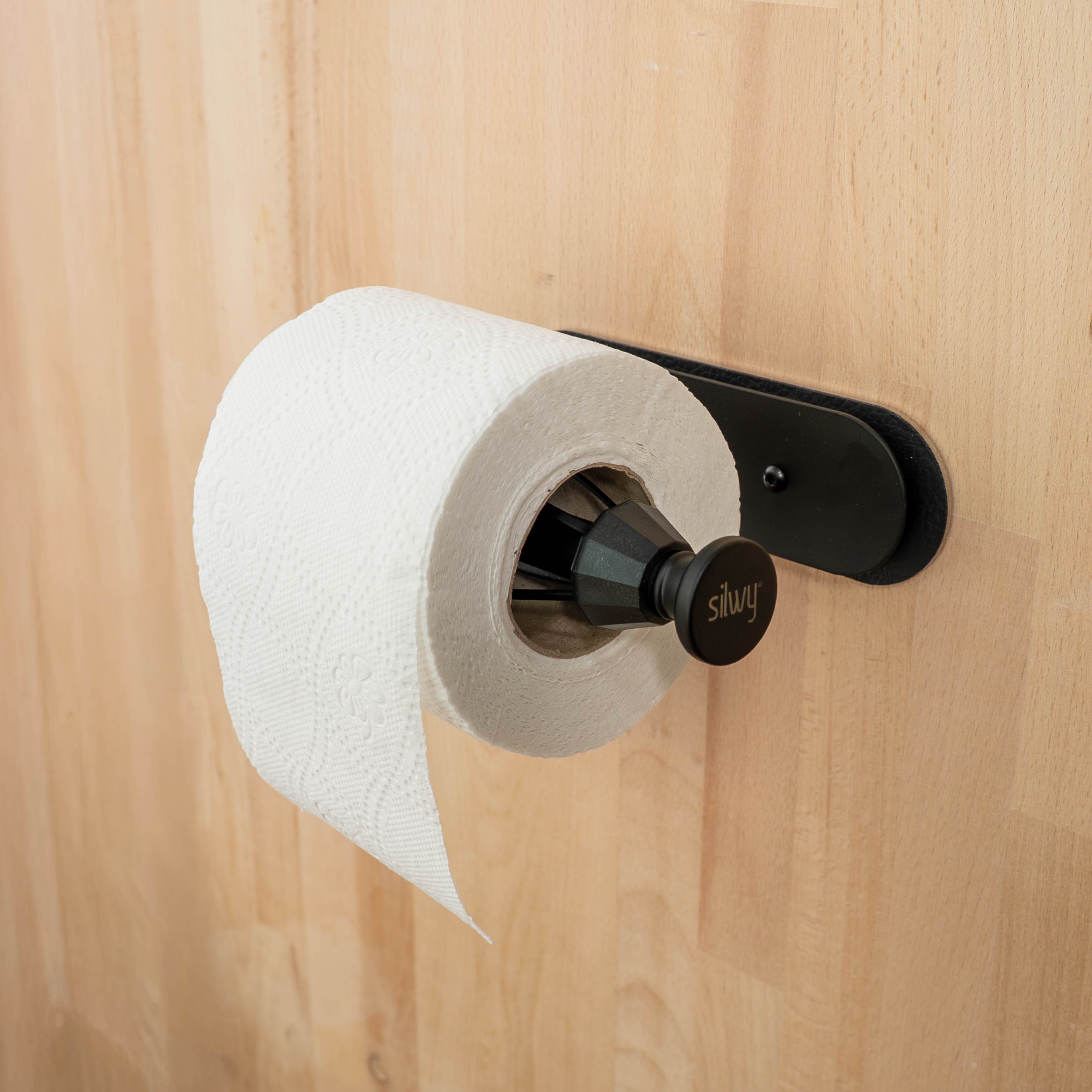 Magnetic Toilet Paper Holder with Metal Bar - Strong & Rustproof Bathroom Organizer for Modern Homes