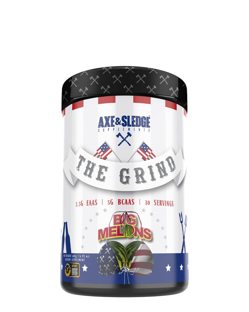 Axe & Sledge The Grind Essential Amino Acids (EAAs) with BCAA & Electrolytes - 30 Servings for Muscle Recovery, Performance Boost & Hydration | Pre & Post Workout Supplement for Athletes | Gym, Running, Crossfit & Home Workout Support | Ideal for Weightlifting, Endurance Training & Active Lifestyles