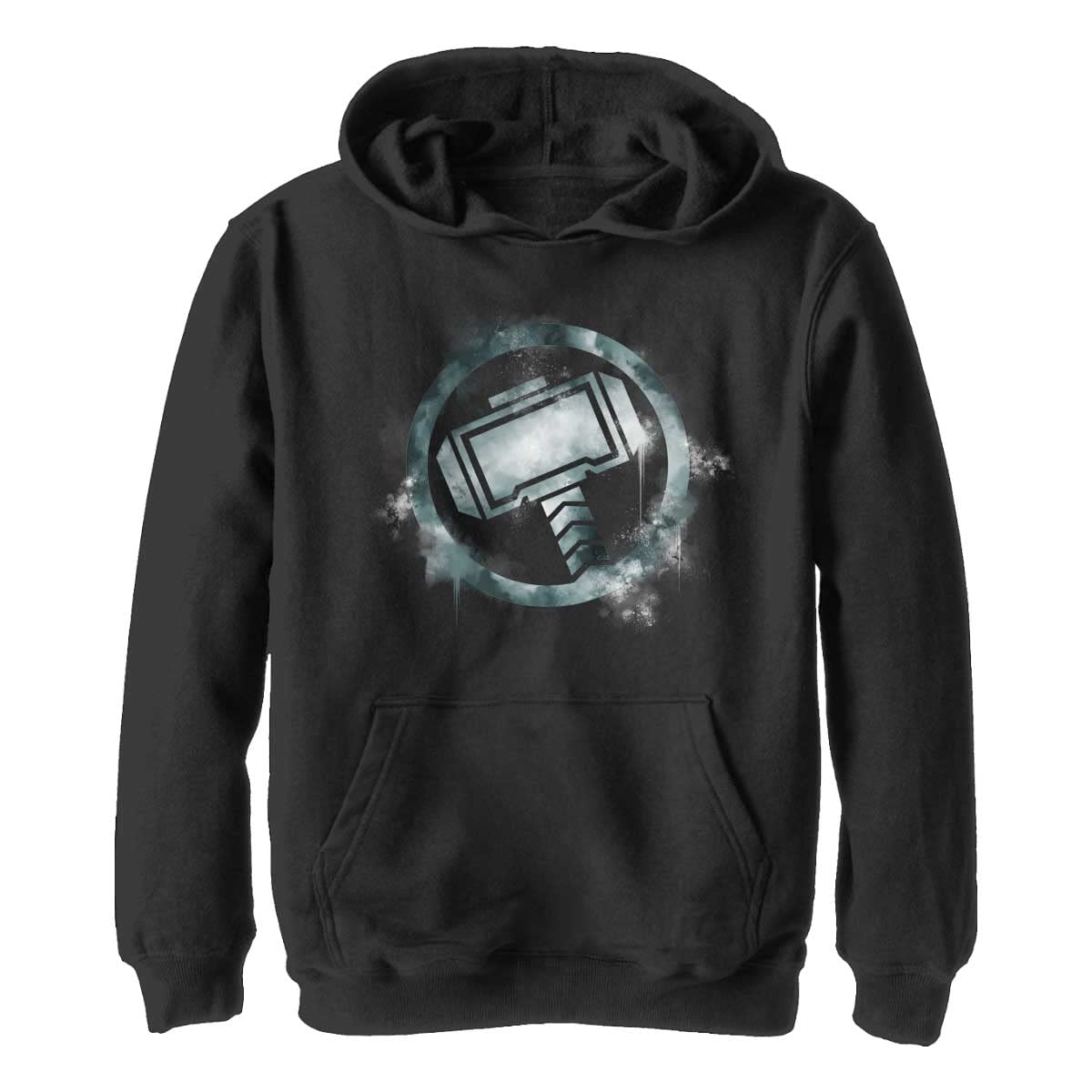 Marvel Thor Logo Kids' Hoodie with Spray Design - Superhero Costume for Halloween, Cosplay & Casual Wear