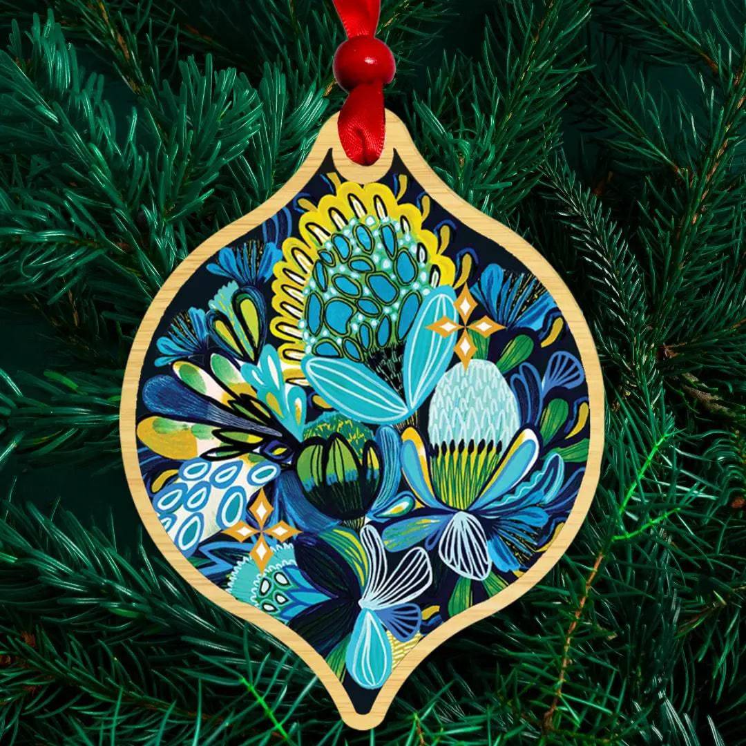 Azure Natives Christmas Ornament Bauble - Handmade Holiday Tree Decorations for Xmas, Winter & Home Decor - Perfect for Christmas Trees, Gift Exchanges & Festive Party Decorations