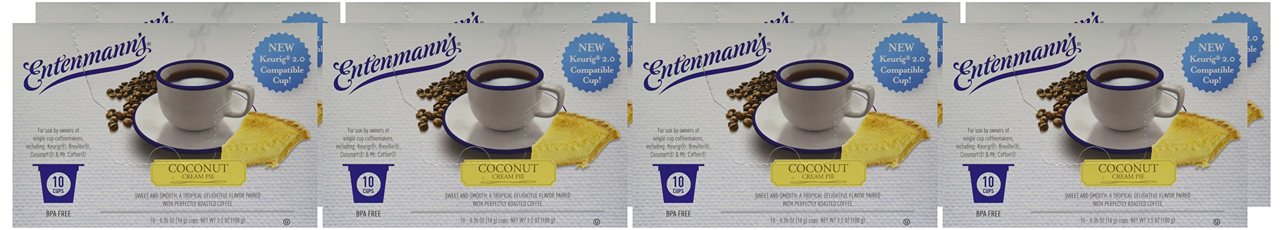 Entenmann's Coconut Cream Pie Flavored Coffee Pods - 80 Single Serve Cups for Keurig Brewers | Perfect for Breakfast, Office & Dessert Pairing