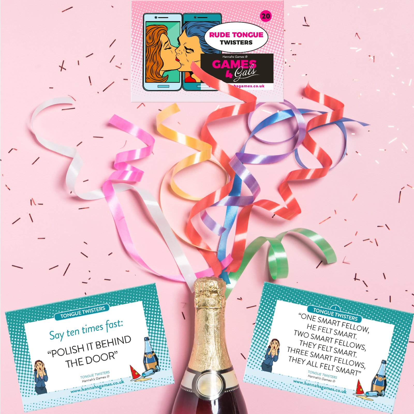 Fun Rude Tongue Twisters Drinking Game for Adults & Hen Parties