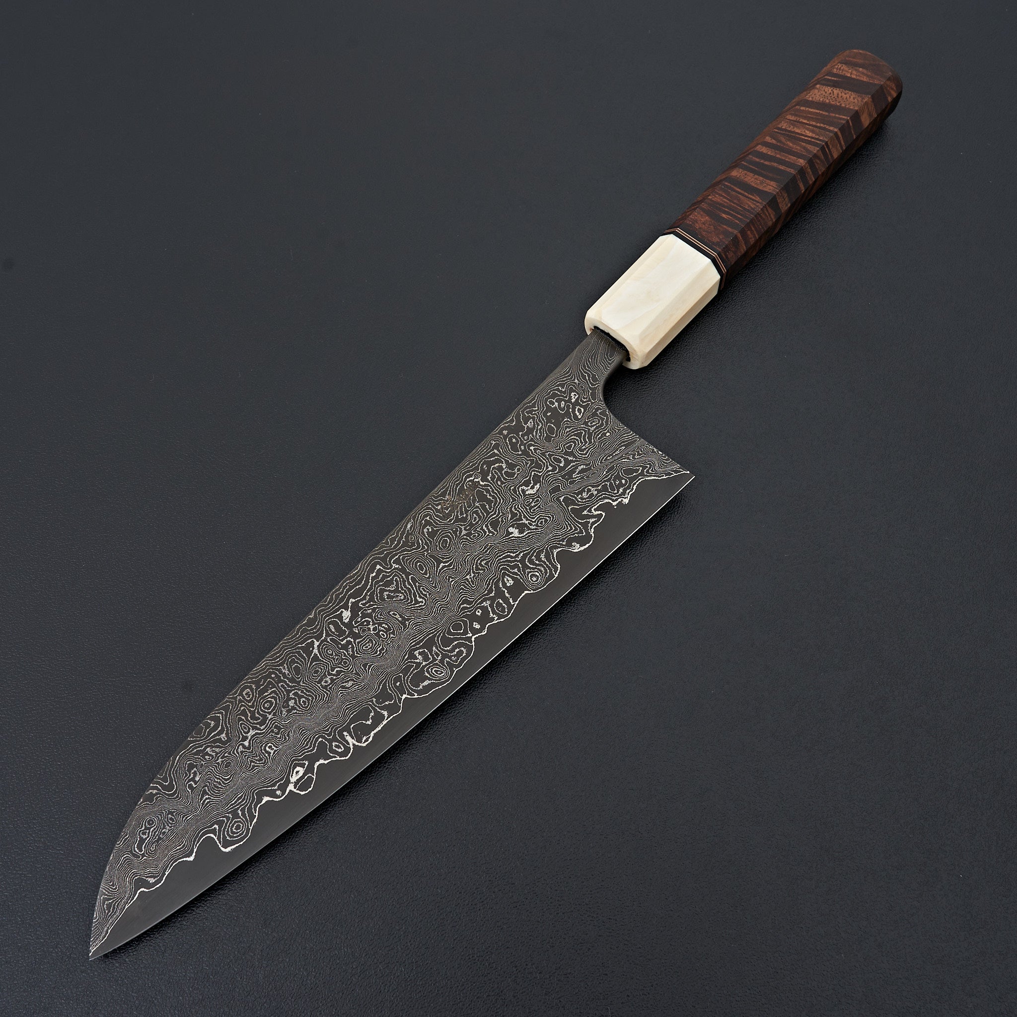 Premium Jamison Chopp 26c3 Damascus Steel Chef Knife with Hawaiian Koa Handle - 205mm Blade - Perfect for Professional Chefs & Home Cooking Enthusiasts