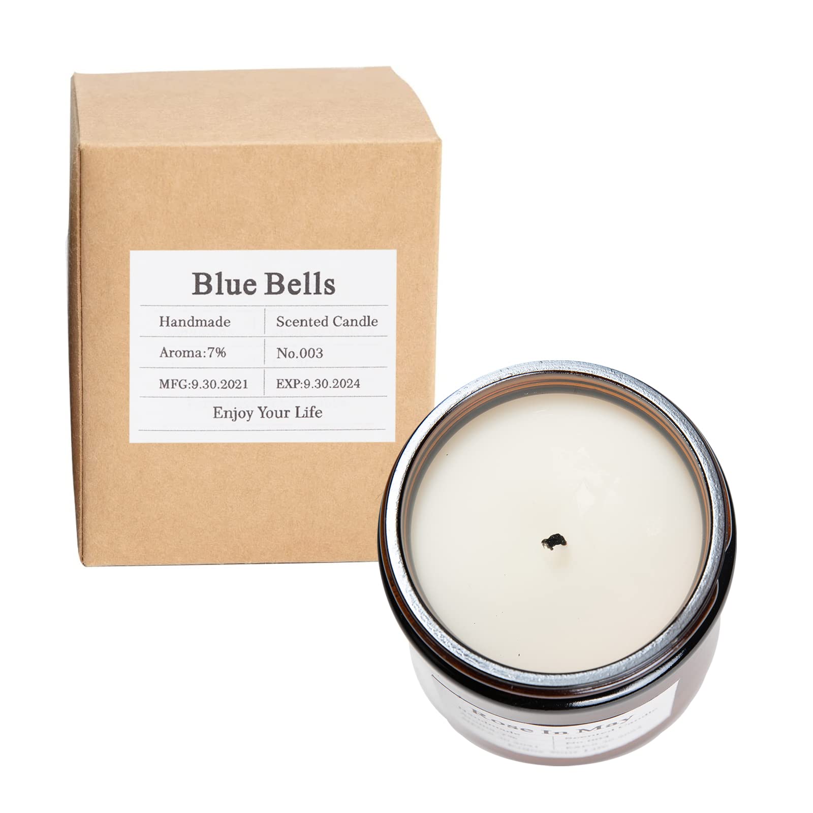 Givodan Scented Soy Candles for Home - 100% Natural Aromatherapy Candles for Men & Women, 7oz Jar Candle with 45-Hour Burn Time (Blue Bells Fragrance) - Perfect for Relaxation, Meditation & Romantic Ambiance