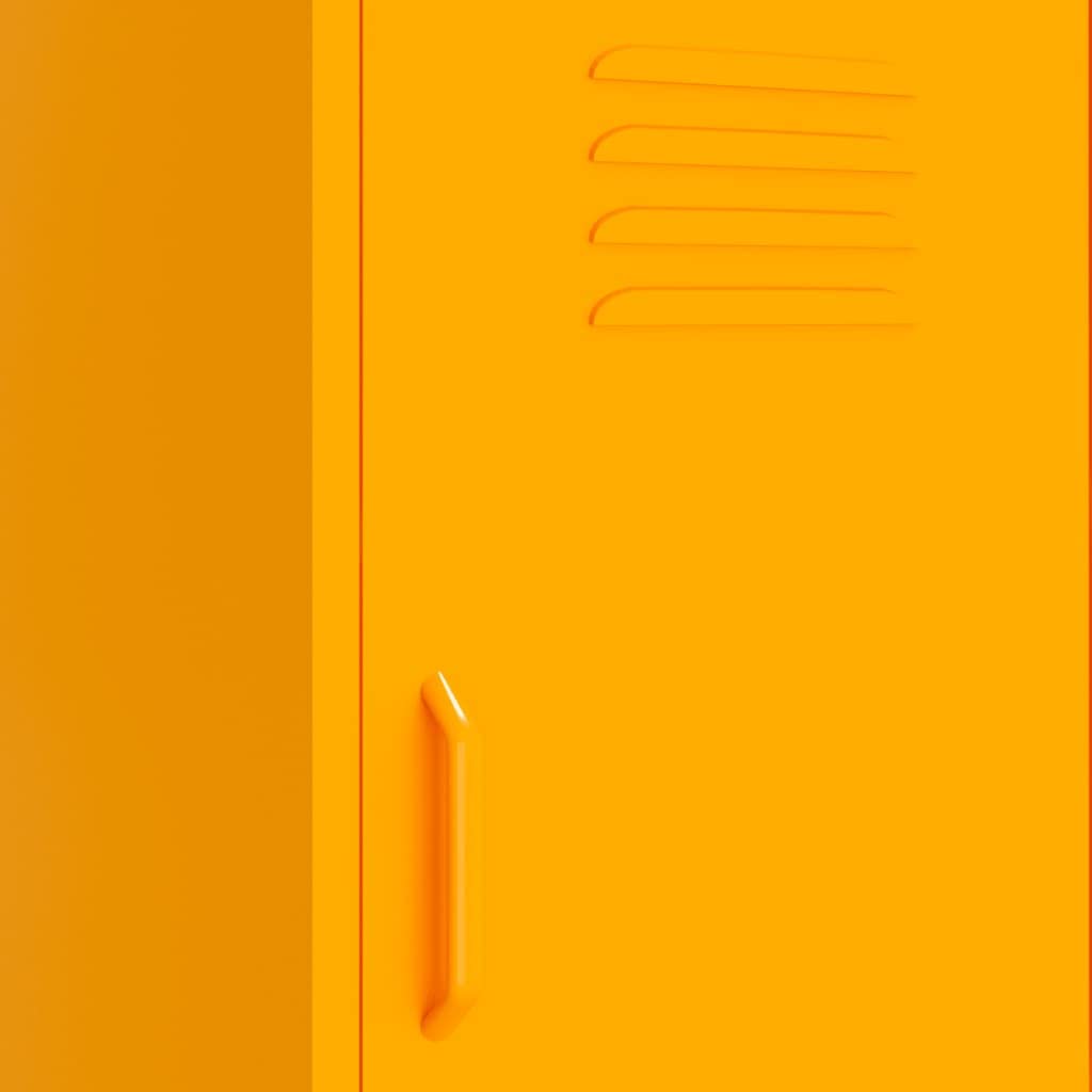 Mustard Yellow Steel Storage Cabinet - 16.7
