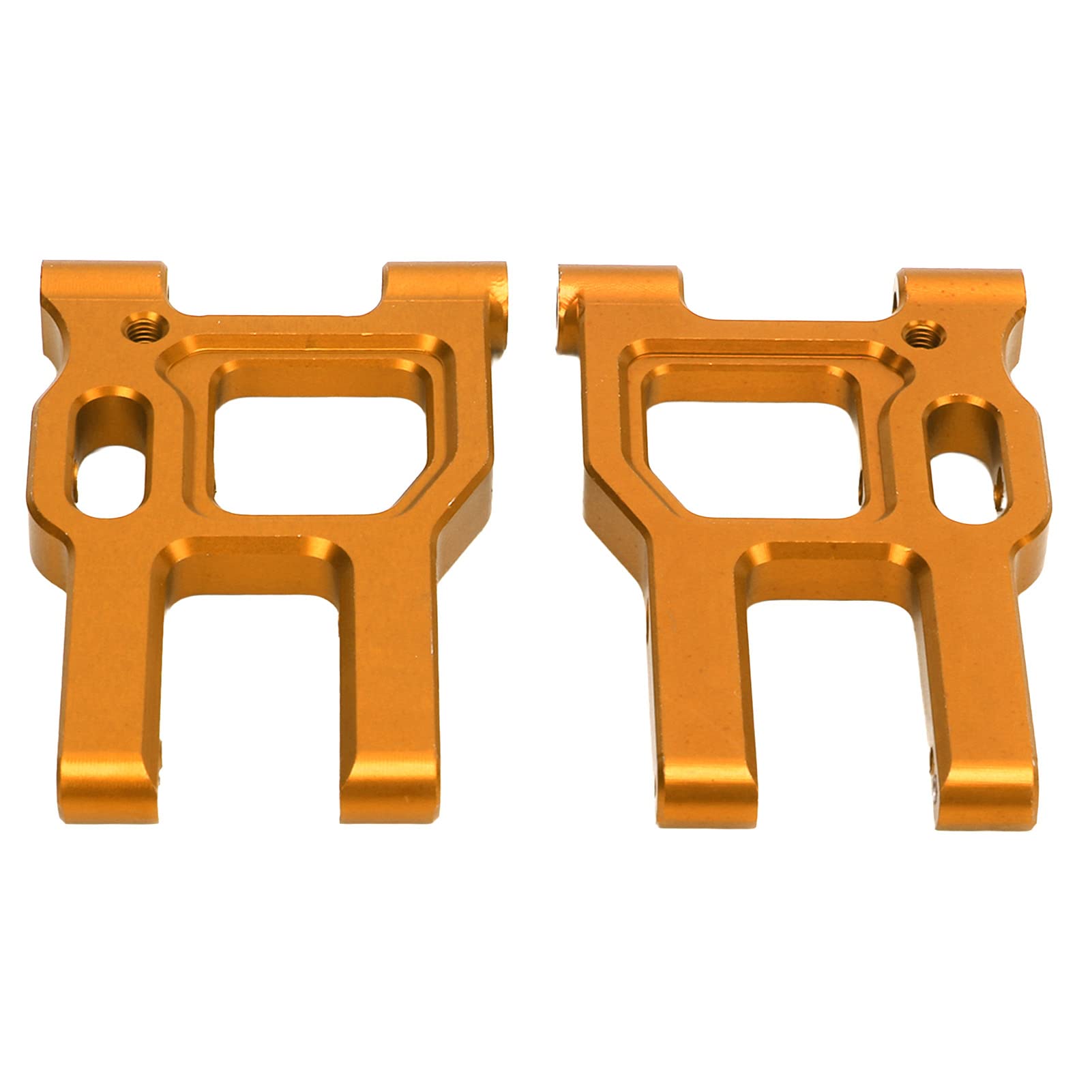 RiToEasysports 2Pcs Aluminum Alloy RC Car Front Swing Arm Suspension Replacement Parts for LC Racing PTG-2 1/10 Scale RC Cars (Gold) - Durable Upgrade for Off-Road Racing & Drifting