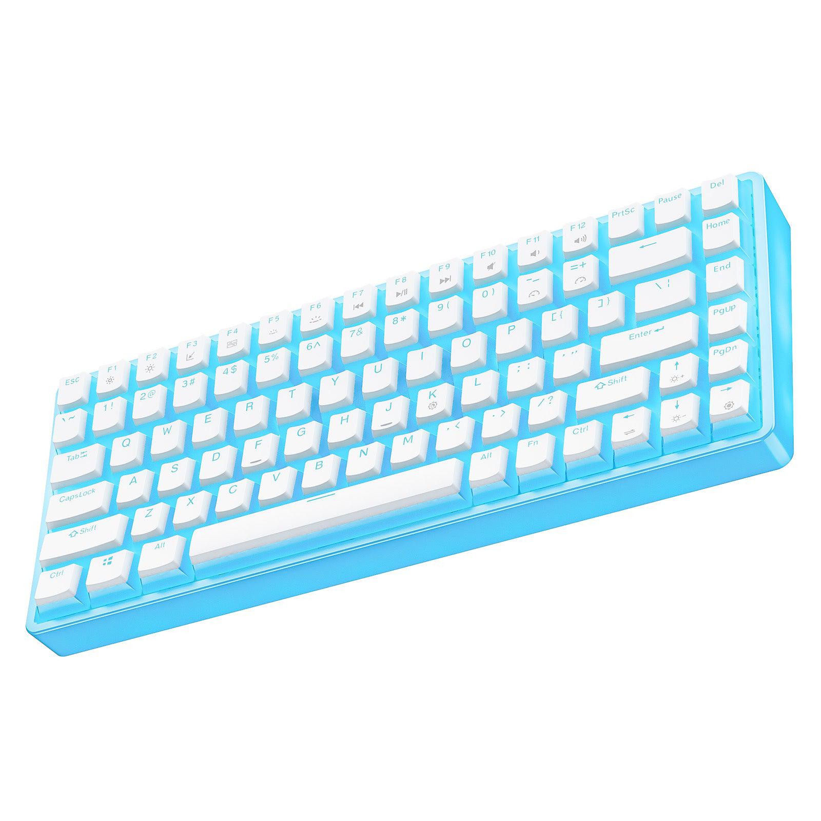 ONIKUMA G30 Wired Mechanical Gaming Keyboard - 84 Keys, RGB Backlit, USB Interface, White | Perfect for PC Gaming, Typing & Office Work
