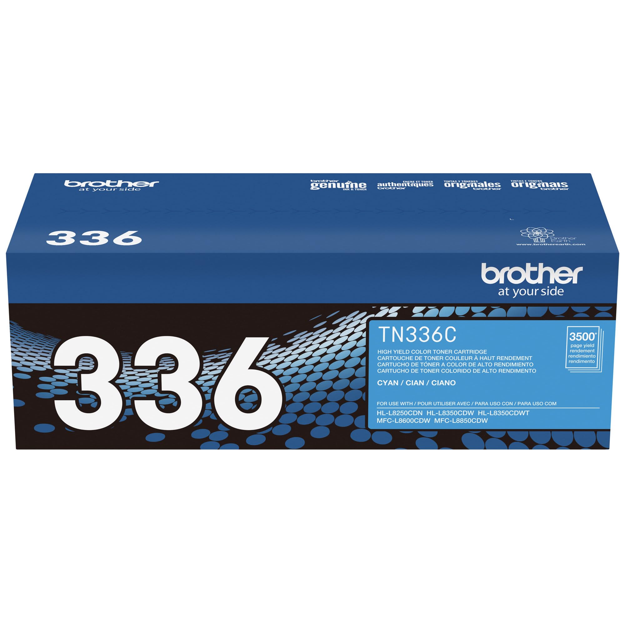 Brother TN336C Cyan Toner Cartridge - High Yield Replacement for Brother Printers | Perfect for Home, Office & School Printing Needs