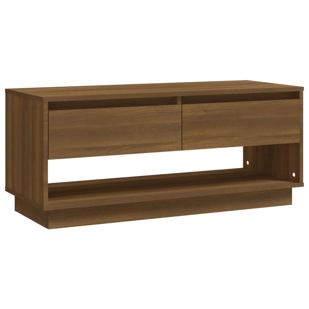 vidaXL TV Stand Media Console - Engineered Wood TV Cabinet for Living Room, Bedroom & Entertainment Center - Brown Oak Finish - Perfect for Home Theater & HiFi Setup