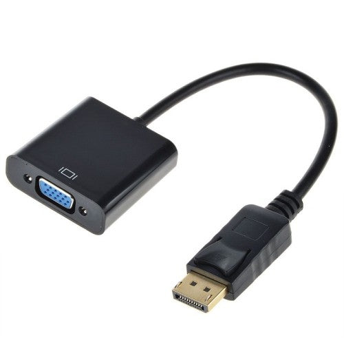 DisplayPort to VGA Female Adapter Cable - DP to VGA Converter (Male to Female) for PC, Laptop, Monitor, Projector - Ideal for Home Office, Gaming & Presentations