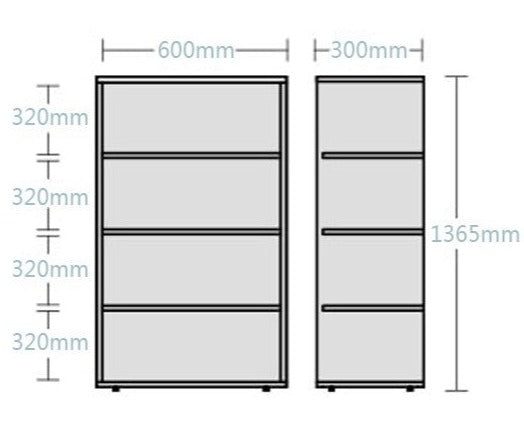 Christina NEW YORK HILTON Scandinavian Style Solid Hardwood Bookcase Display Shelf - Perfect for Living Room, Bedroom, Office & Library Storage