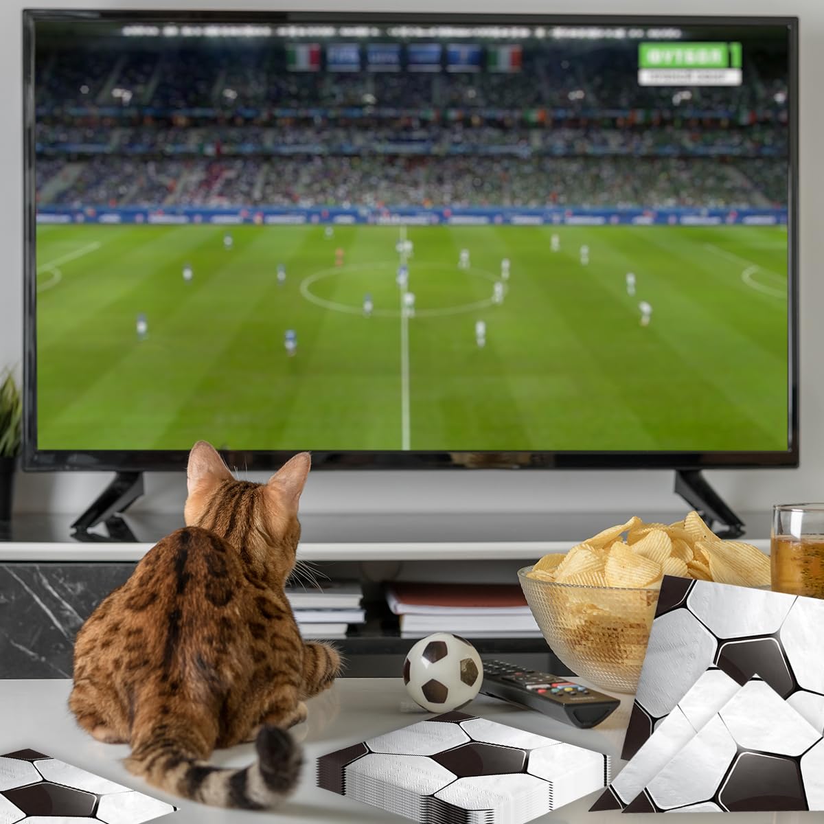 40Pcs Sports Themed Disposable Paper Napkins - All Star Basketball Football Baseball Soccer Party Decorations for Boys Birthday, Game Day, Tailgating & Sports Themed Events