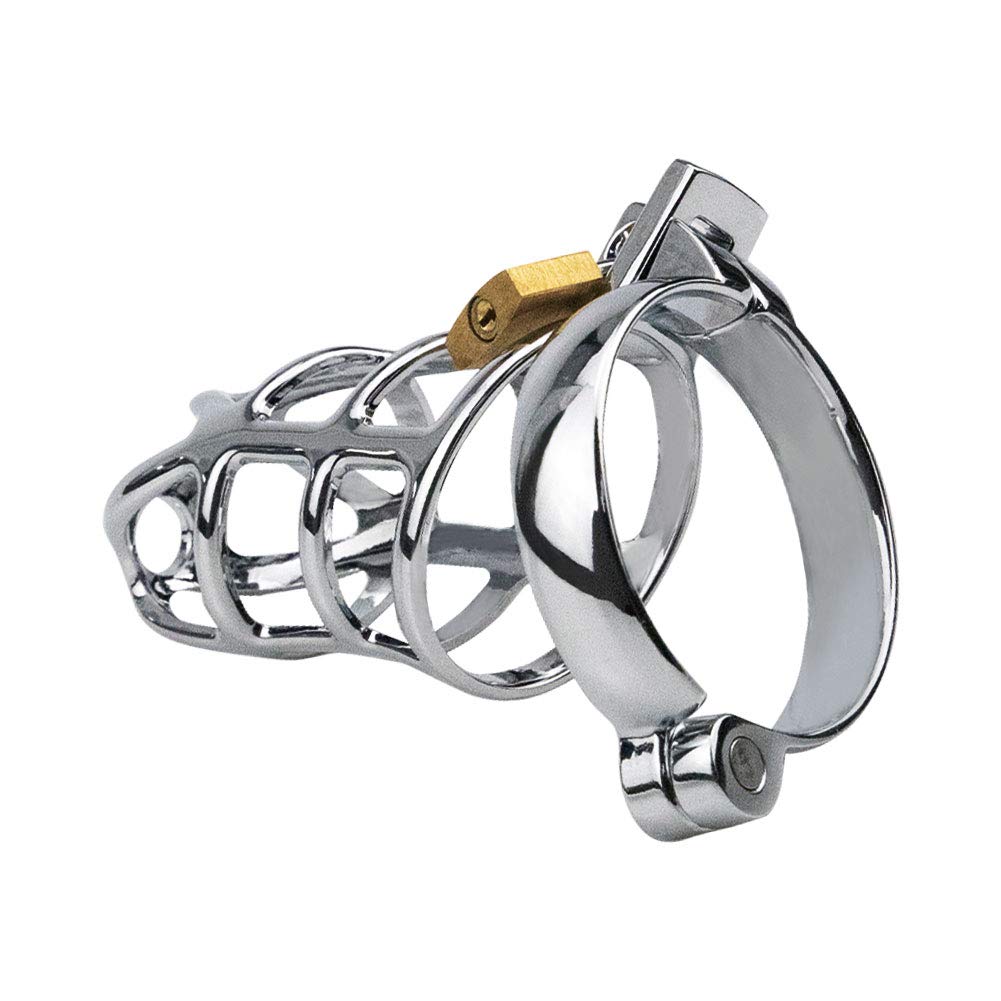 Premium Male Chastity Device - Cock Cage with 3 Adjustable Rings for Penis Exercise & Sex Bondage | Comfortable Adult Sex Toy for Men | Perfect for BDSM, Tease Play & Long-Term Wear