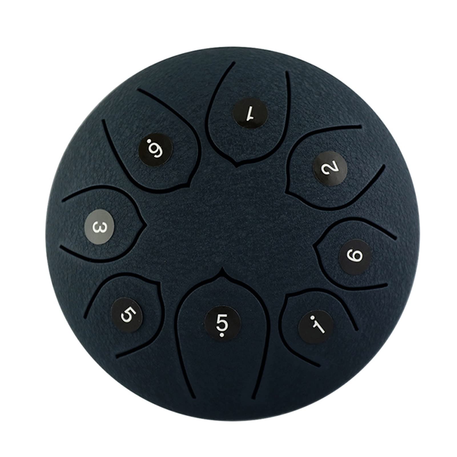 KERREY 6 Inch Steel Tongue Drum - 8 Note Handpan Drum Kit with Drumsticks | Navy Blue Musical Instrument for Meditation, Yoga & Sound Therapy