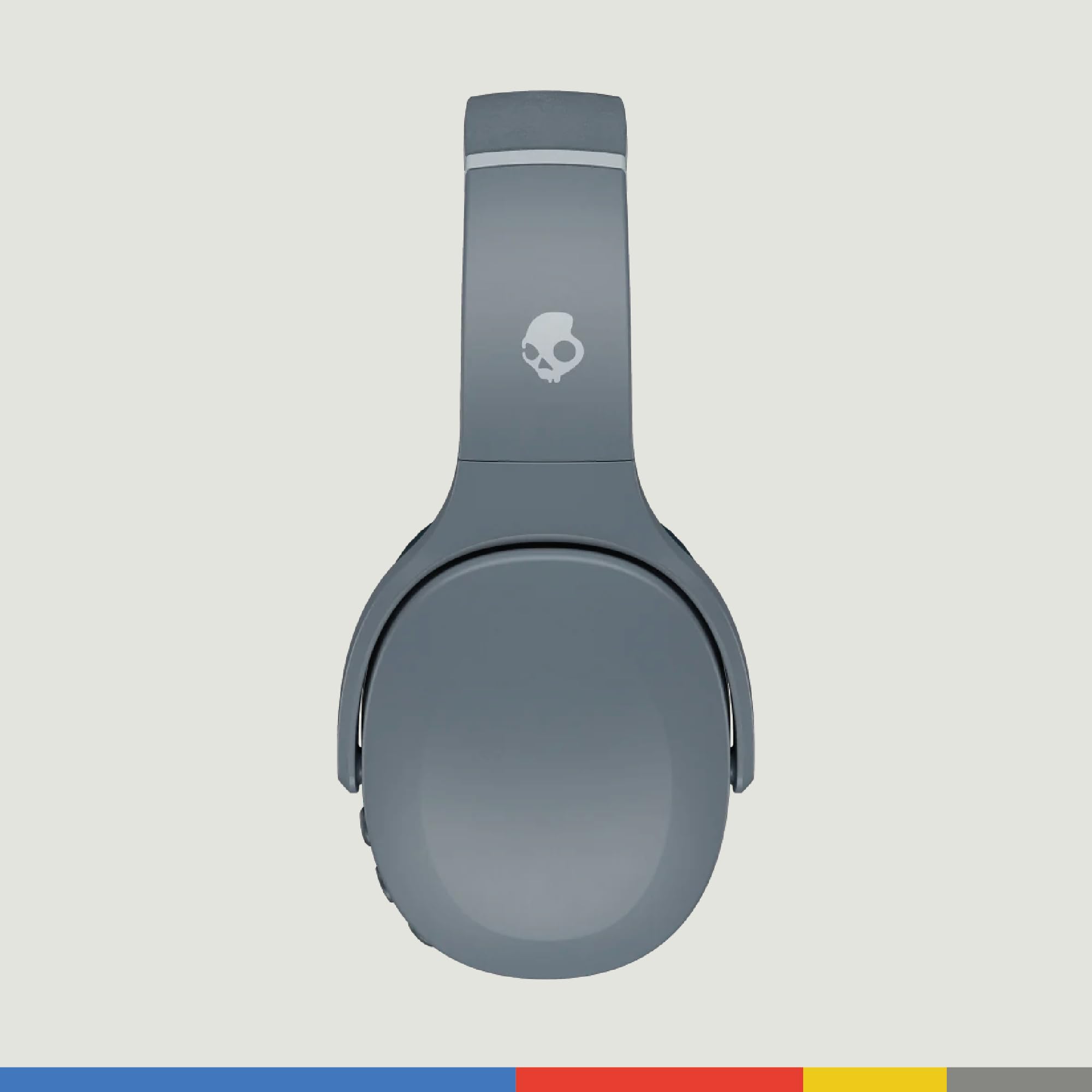 Skullcandy Crusher Evo Wireless Over-Ear Headphones with Powerful Sensory Bass, 40-Hour Battery, Built-in Mic & Charging Cable - Compatible with iPhone, Android & Bluetooth Devices (Grey) - Perfect for Gaming, Music & Travel