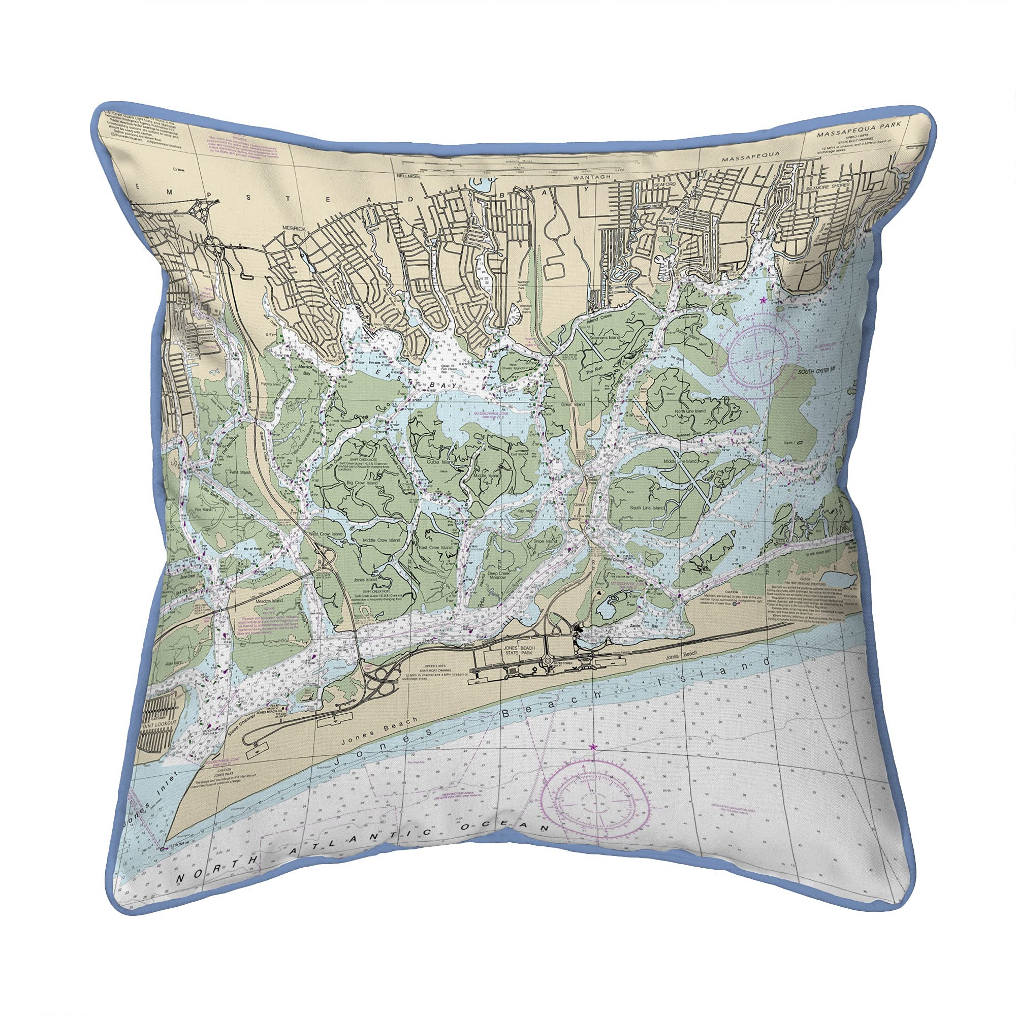 Betsy Drake ZP12352 Decorative Throw Pillow 22x22 Inches - Multi-Color for Living Room, Bedroom & Sofa Cushion