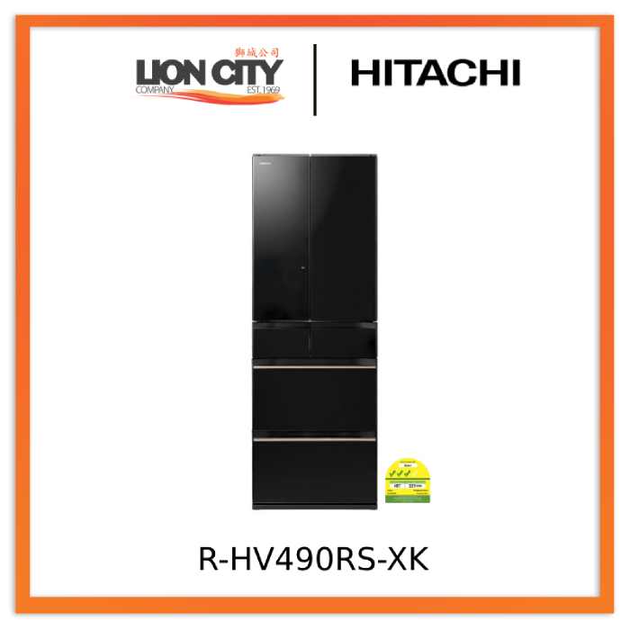 Hitachi R-HV490RS 379L Multi-Door Refrigerator - Energy Efficient, Spacious Design for Large Families & Modern Kitchens | Perfect for Home, Restaurant & Office Use