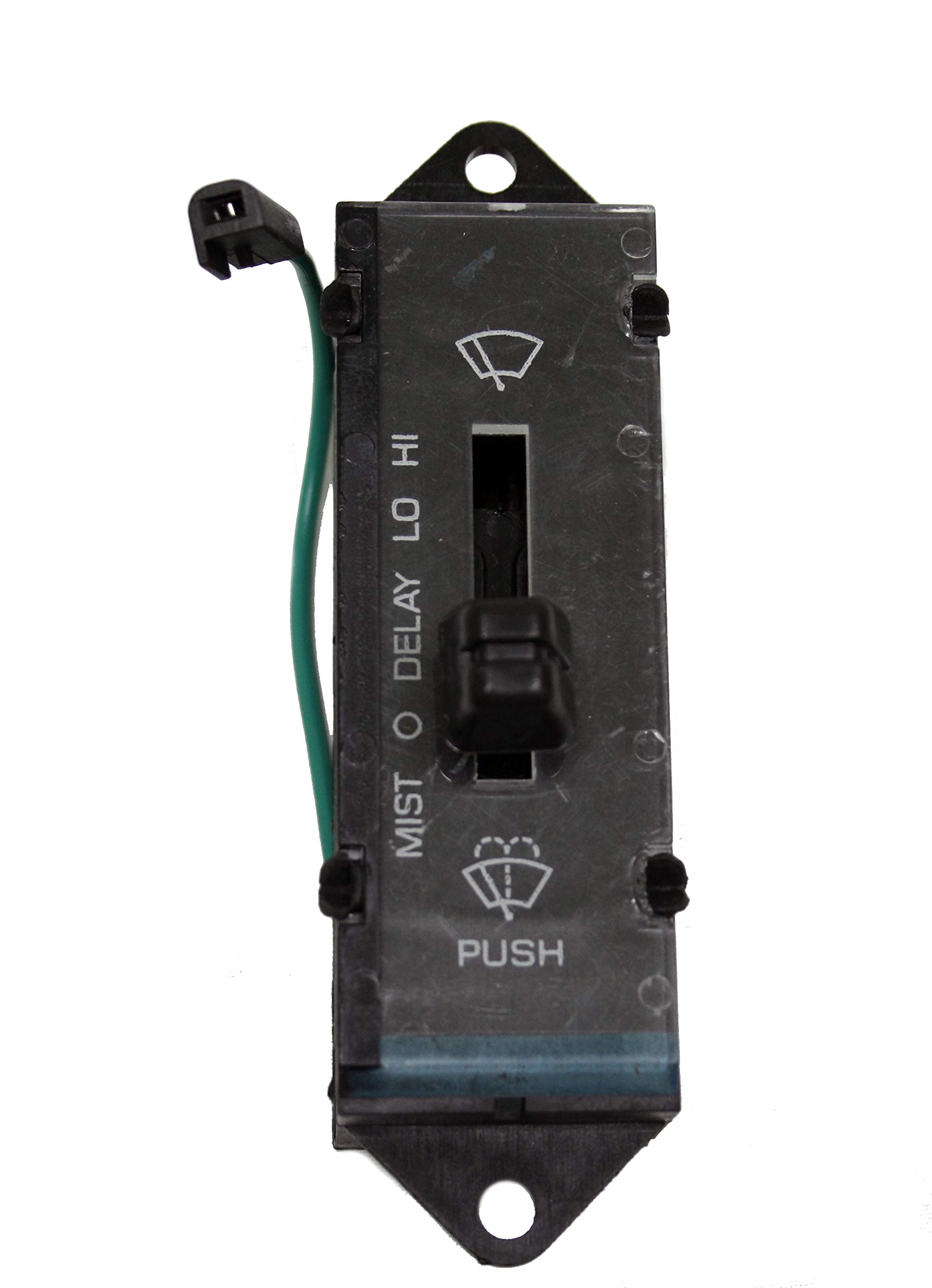 C4 Corvette Black Push Button Windshield Wiper Switch - Automatic & Manual Operation - Perfect for Rainy Days & Car Restoration Projects