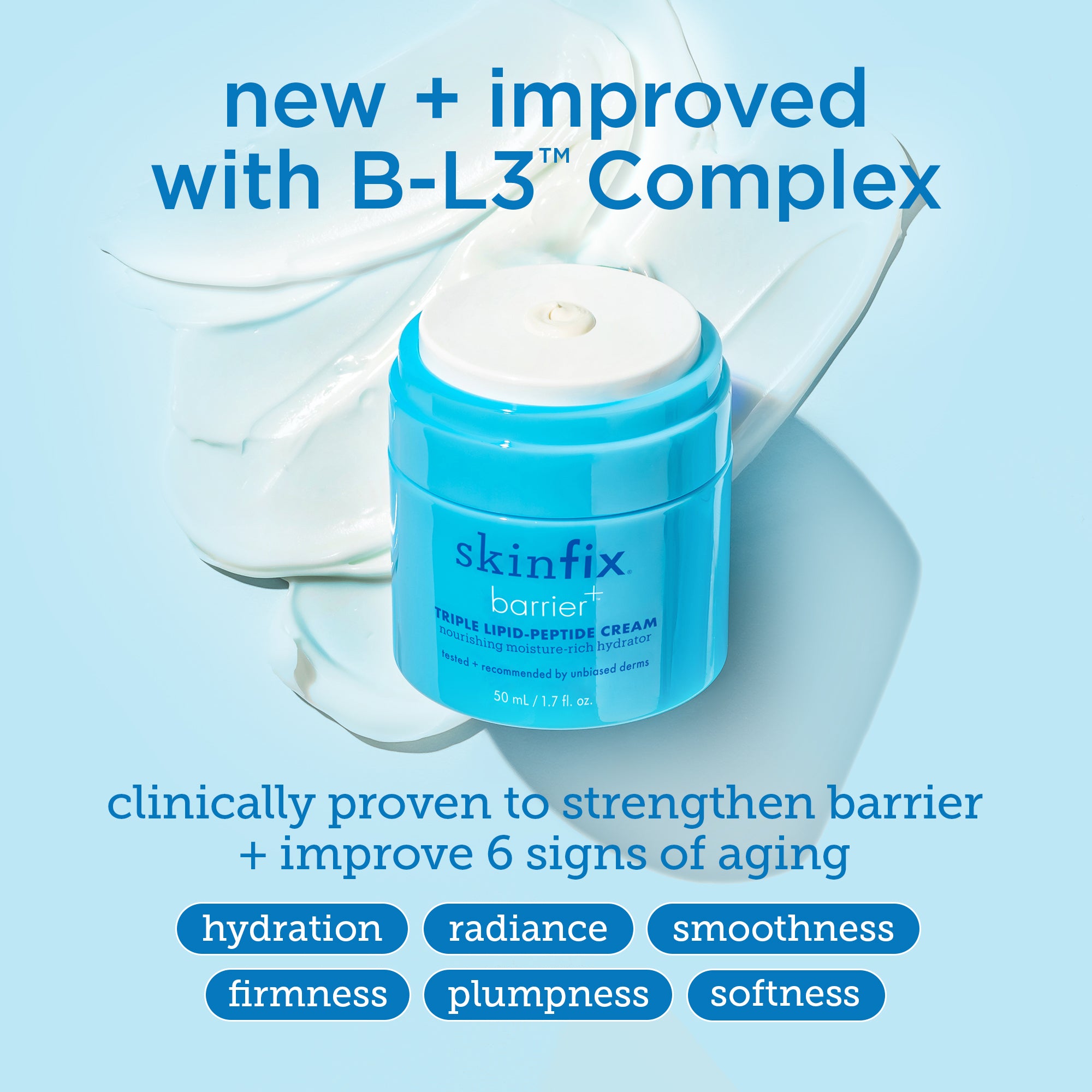 Barrier+ Triple Lipid Peptide Cream Refillable Duo Set - Anti-Aging Moisturizer for Dry & Sensitive Skin | Day & Night Hydration, Skin Barrier Repair | Perfect for Travel & Daily Skincare Routine