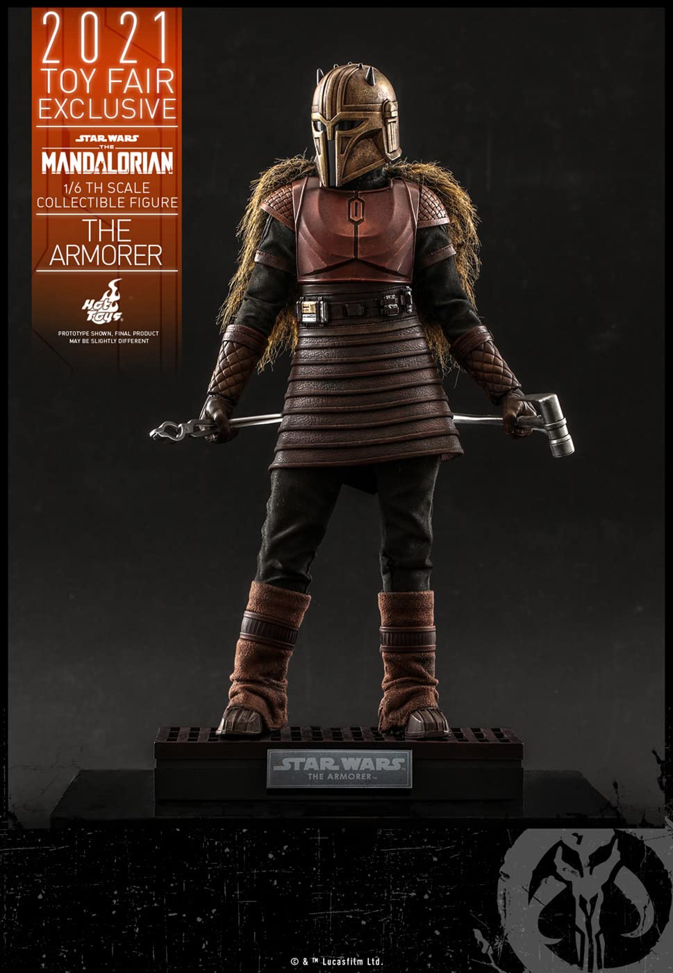Hot Toys 1:6 Scale The Armorer Collectible Figure - The Mandalorian Series Action Figure for Star Wars Fans & Collectors - Perfect for Display, Gifts, and Cosplay Inspiration
