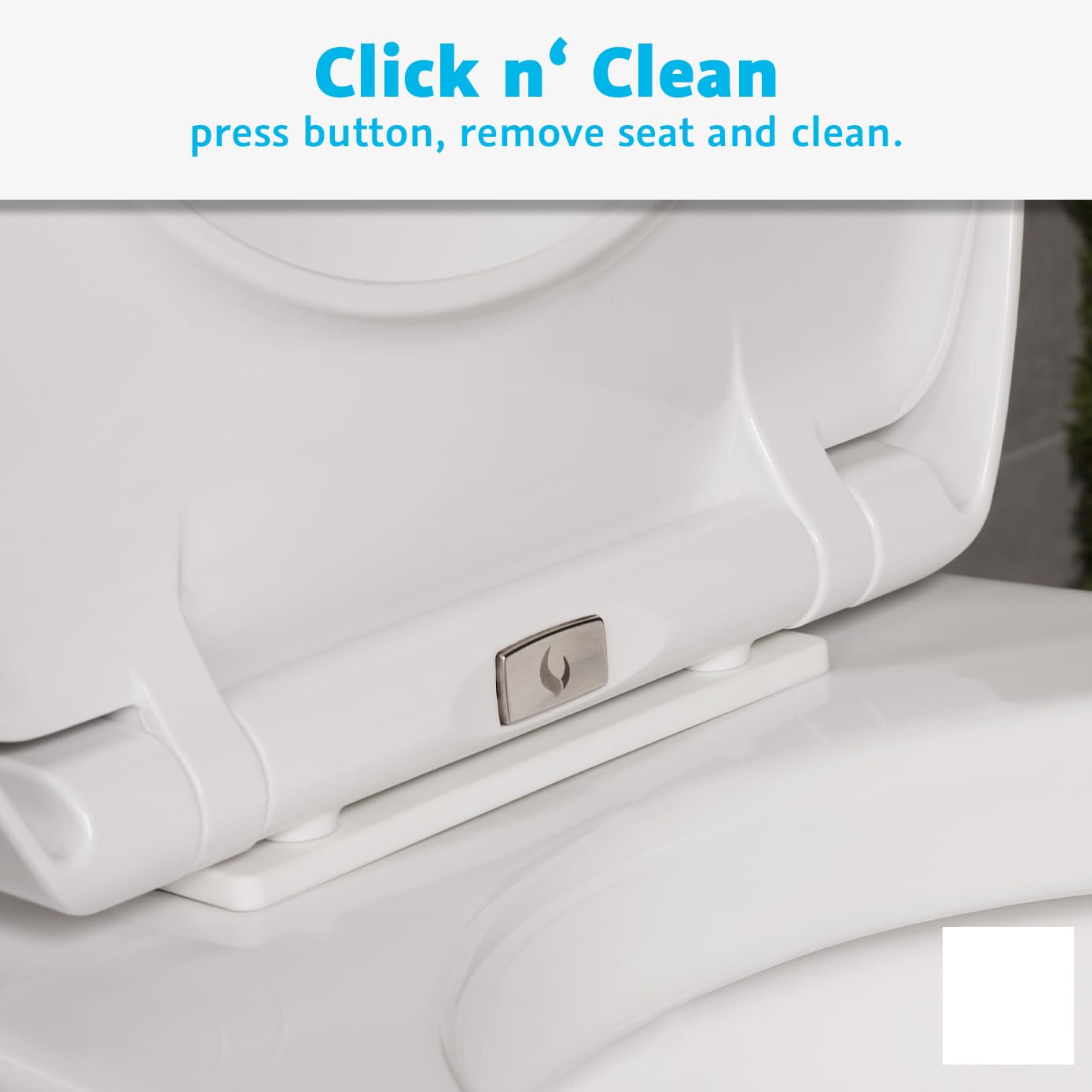 Premium Elongated Slow Close Toilet Seat - White | Click n’ Clean Technology, Durable & Scratch Resistant | Perfect for Modern Bathrooms & Luxury Homes