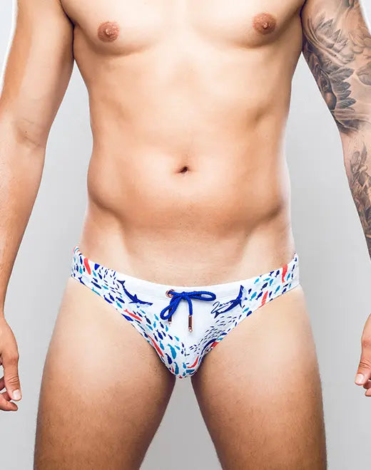2Eros Seascape Swim Brief V20 - Men's Quick Dry Swim Trunks for Beach, Pool & Vacation - Comfortable & Stylish Swimwear for Summer Water Activities