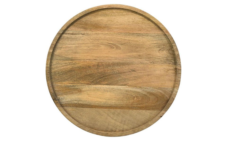 Izzy Natural Wood Accent Table - Modern Side Table for Living Room, Bedroom & Office - Stylish End Table with Rustic Finish