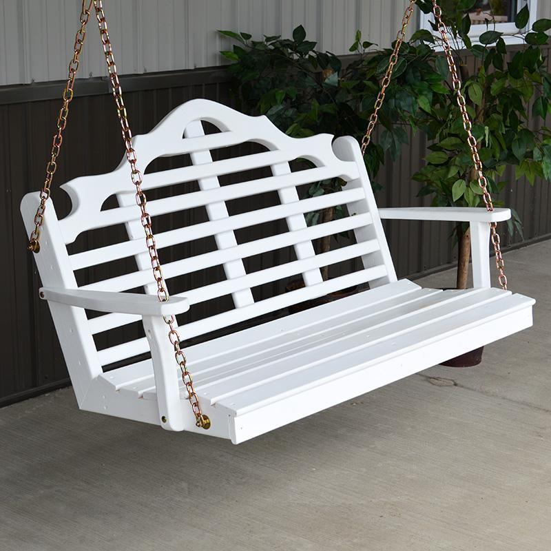 A & L Furniture Cedar Marlboro Swing - Outdoor Patio Swing with Weather-Resistant Cedar Wood - Perfect for Garden, Backyard, and Porch Relaxation