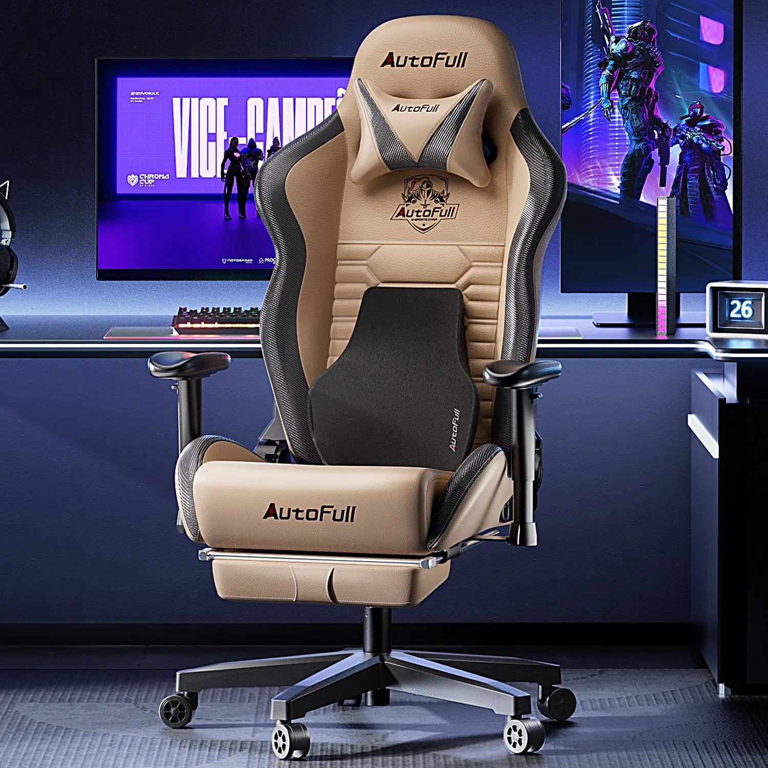 AutoFull C3 Ergonomic Gaming Chair with Adjustable Lumbar Support - Comfortable Racing Style Computer Chair for PC Gamers & Office Workers, Perfect for Long Gaming Sessions & Home Office Use