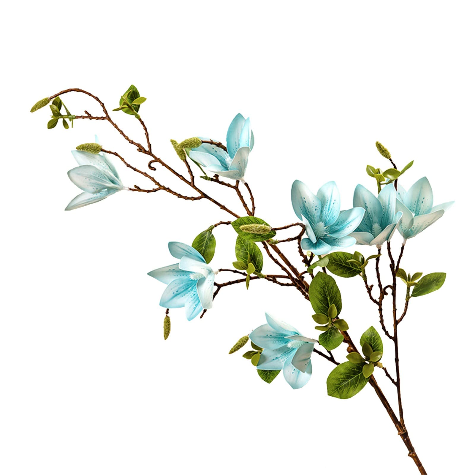 Naladoo Skylark Flower House - Artificial Blue Flowers for Home Decor, Farmhouse Table Centerpiece, Wedding & Party Decoration - Realistic Fake Floral Arrangement (One Size)