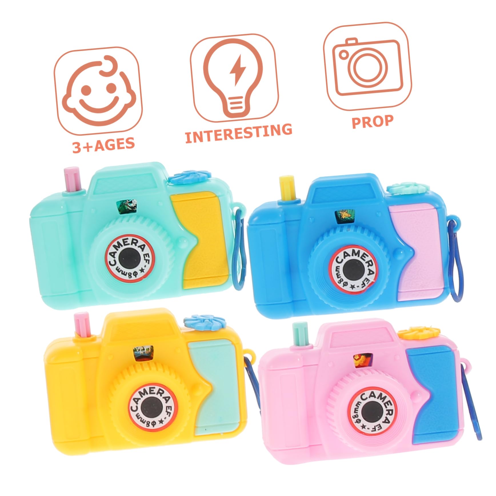 10-Piece Animal Camera Toy Set - Mini Cartoon Projection Video Cameras for Kids Birthday Party Favors & Fun Playtime Activities