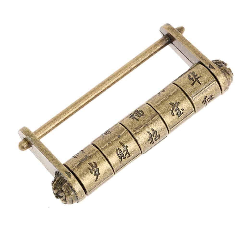 Vintage Antique Bronze Keyed Padlock - Zinc Alloy Retro Combination Lock for Jewelry Box, Chest & Cabinet - Old-Style Decorative Security Lock (Color A) - Perfect for Antique Trunks, Diary Lock & Vintage Home Decor