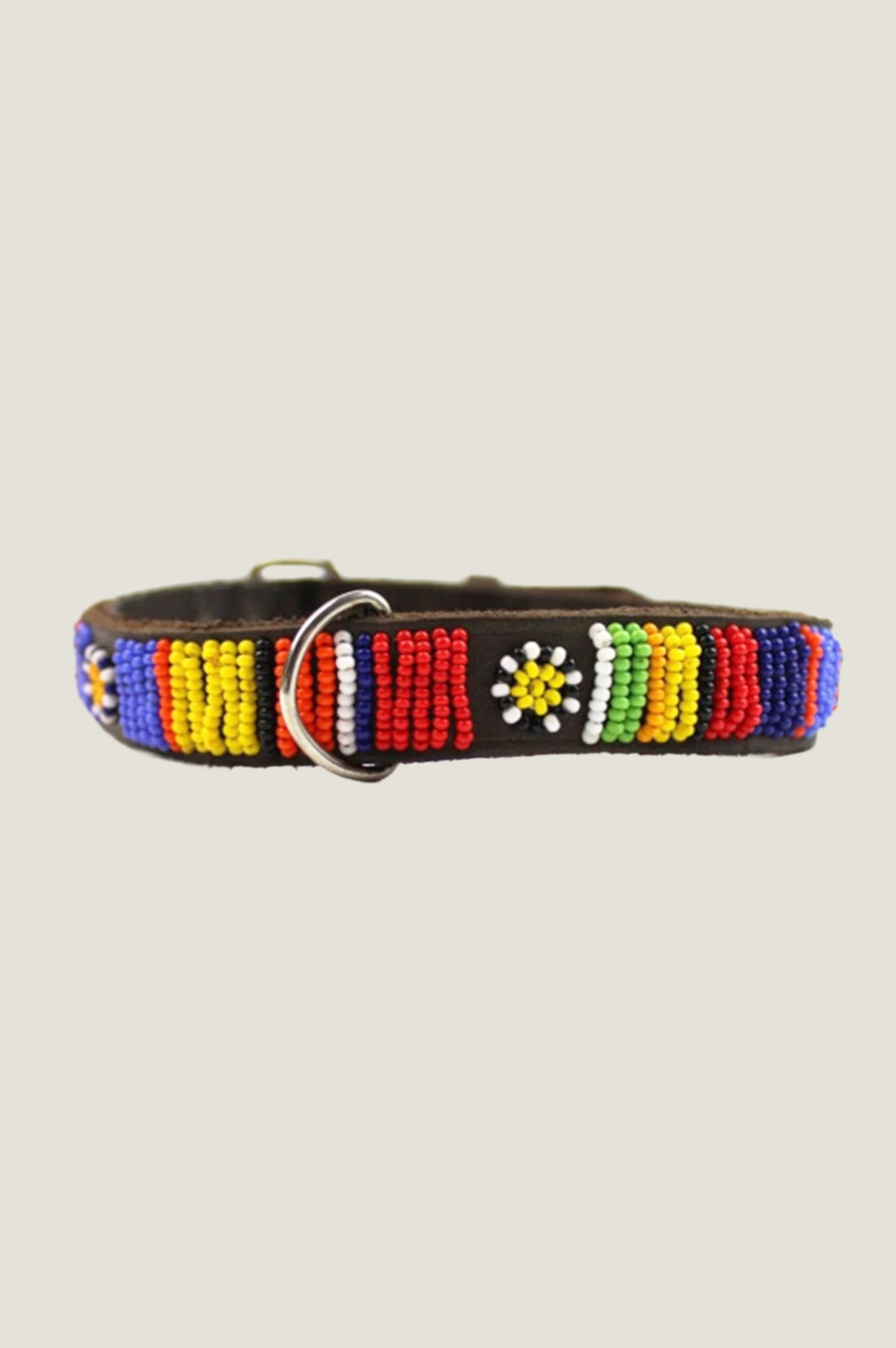 Premium Dog Collar with Maasai Multi-Color Design - Durable & Adjustable Pet Collar for Small, Medium & Large Dogs - Perfect for Walks, Training & Outdoor Adventures