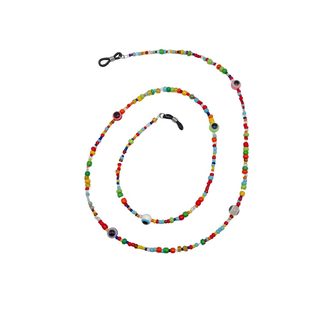 Rainbow Beaded Eyeglass Chain - Stylish & Adjustable Sunglasses Holder for Women & Men - Perfect for Reading Glasses, Sunglasses & Eyewear Accessories