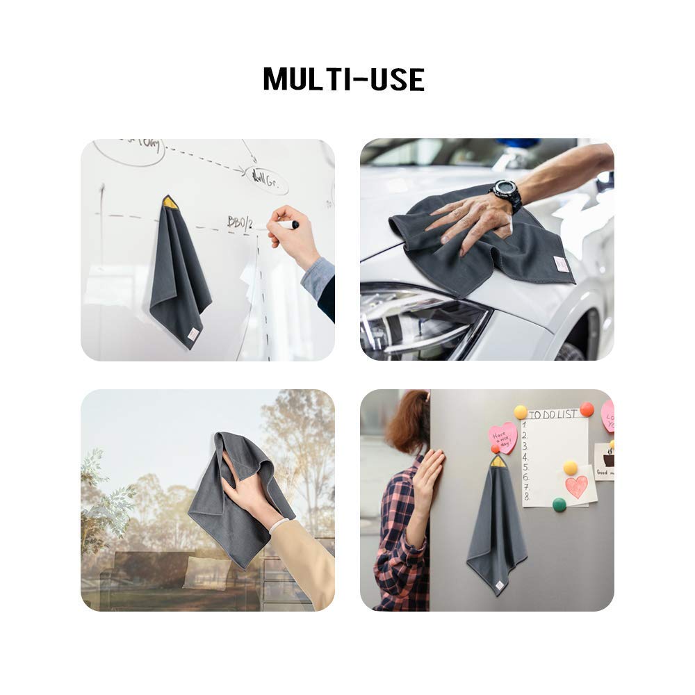 Loukin Whiteboard Accessories Bundle - Magnetic & Adhesive Marker Holder with Whiteboard Cleaning Cloth & Cleaner (3.4 fl oz) - Perfect for Office, Classroom & Home Organization