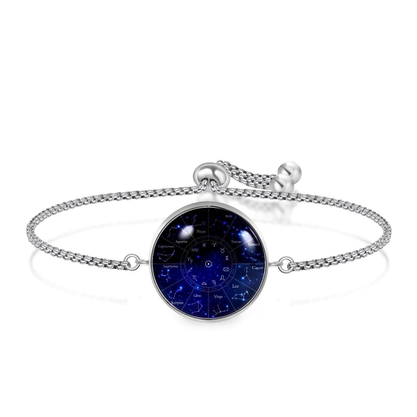 Adjustable Zodiac Constellation Bracelet for Women, Men, Girls & Boys - Unique Graduation Gift 2022 - Perfect for Everyday Wear, Special Occasions & Birthday Presents