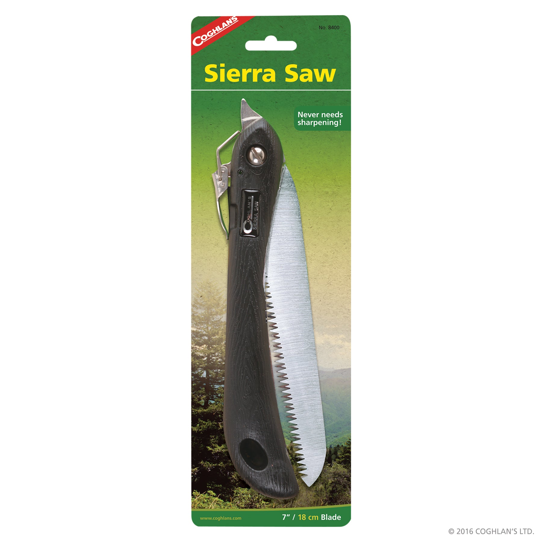 Coghlan's Sierra Saw - Compact Folding Camping Saw for Outdoor Survival, Hiking & Backpacking | Lightweight & Durable for Cutting Wood & Branches | Perfect for Camping, Bushcraft & Emergency Preparedness