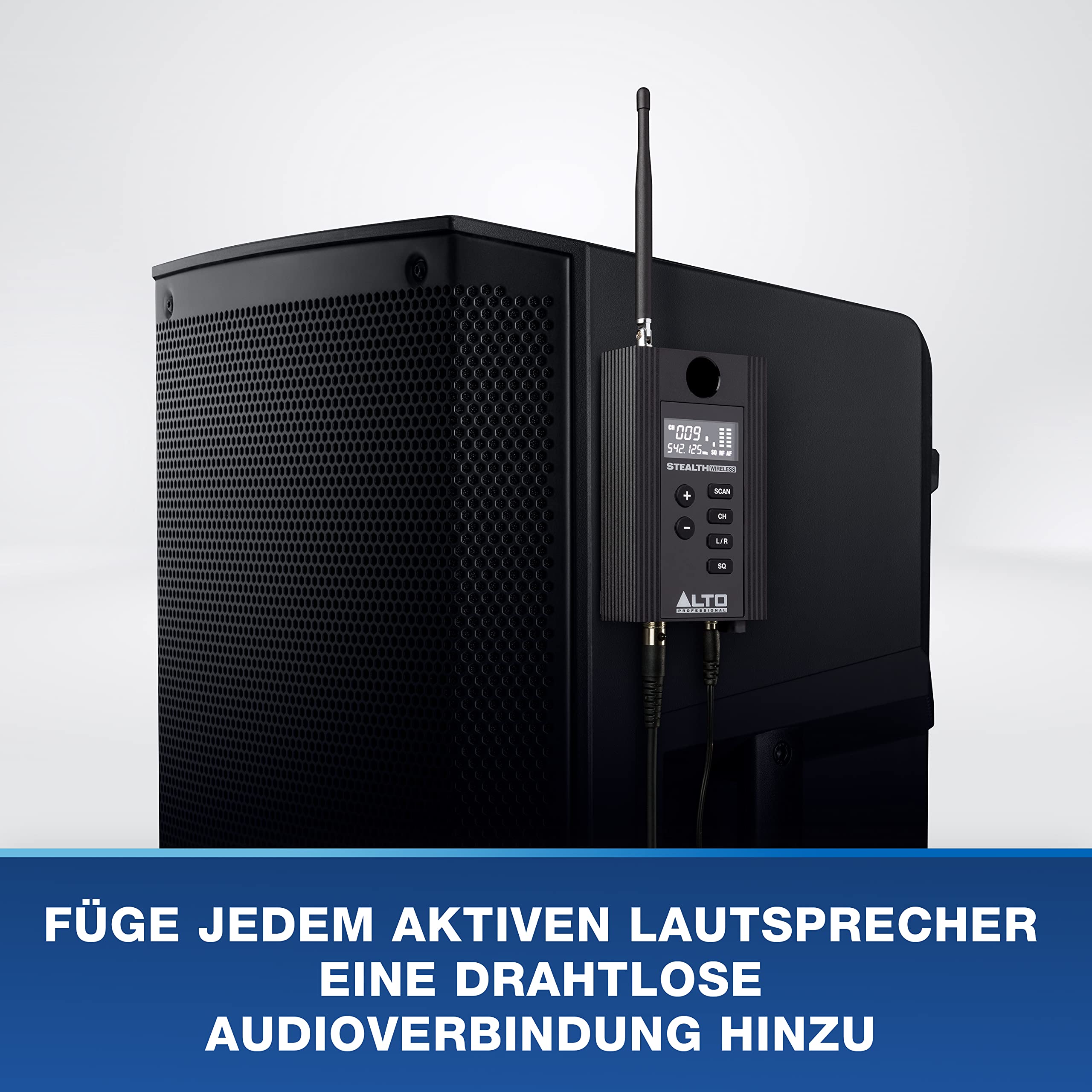 Alto Professional Stealth Wireless MKII Expansion Pack - Single Channel UHF Wireless Receiver for Active Speakers (Black) | Perfect for Live Performances, DJ Gigs & Studio Recordings