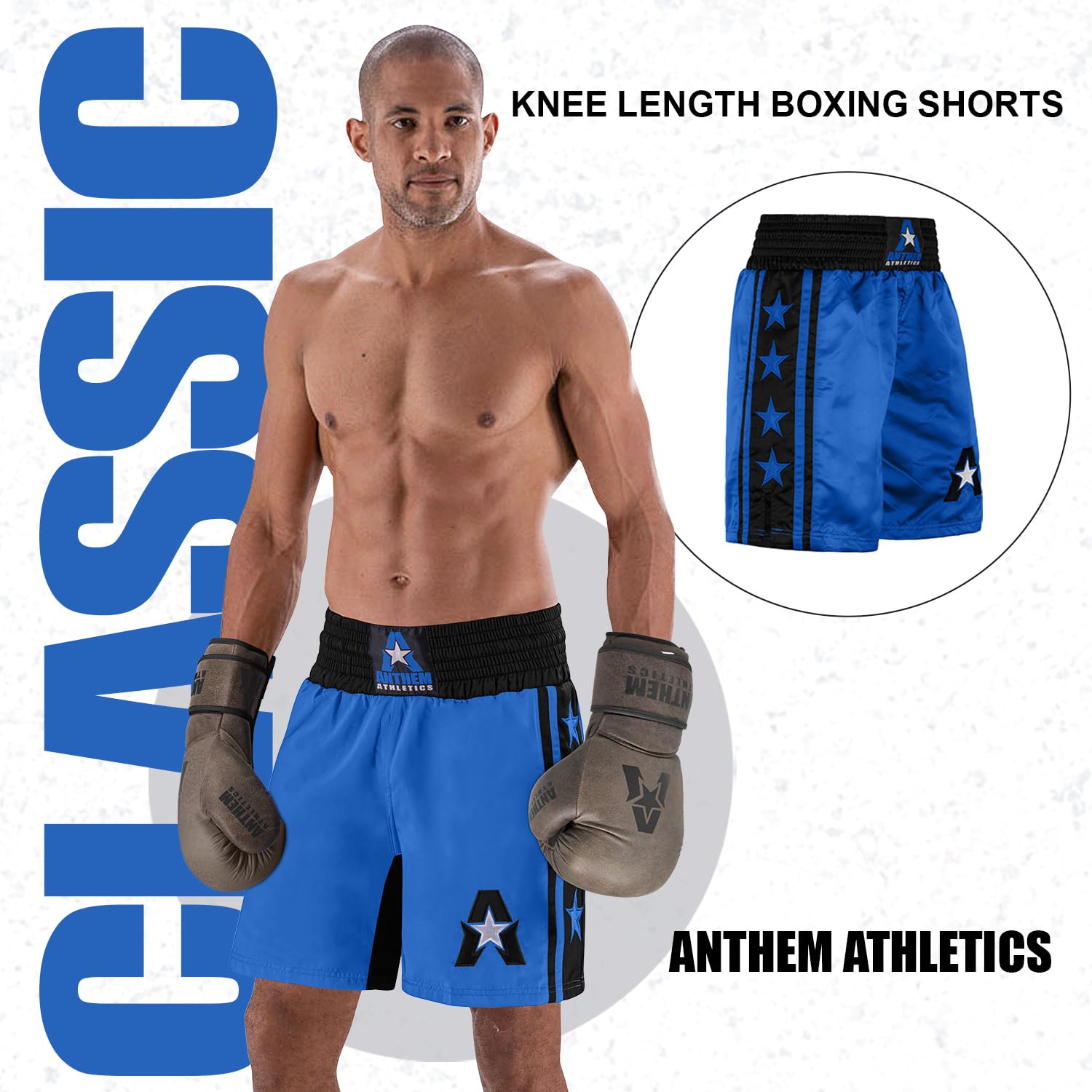 Anthem Athletics Classic Boxing Shorts - Breathable & Machine Washable Boxing Trunks for Men & Women | Perfect for Training, Sparring & MMA Workouts