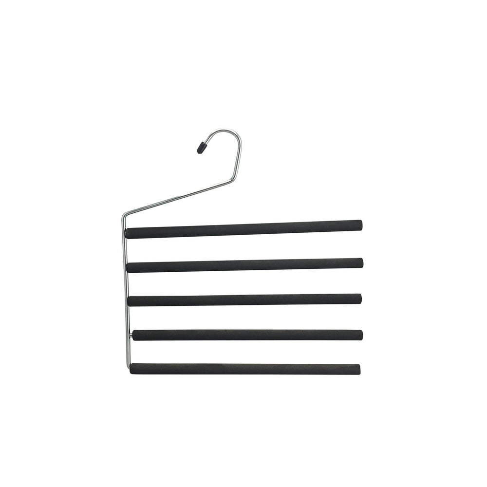 5-Tier EVA Foam Pants Hanger - Space Saving Closet Organizer for Jeans, Trousers & Skirts | Perfect for Home, Dorm & Retail Store Organization