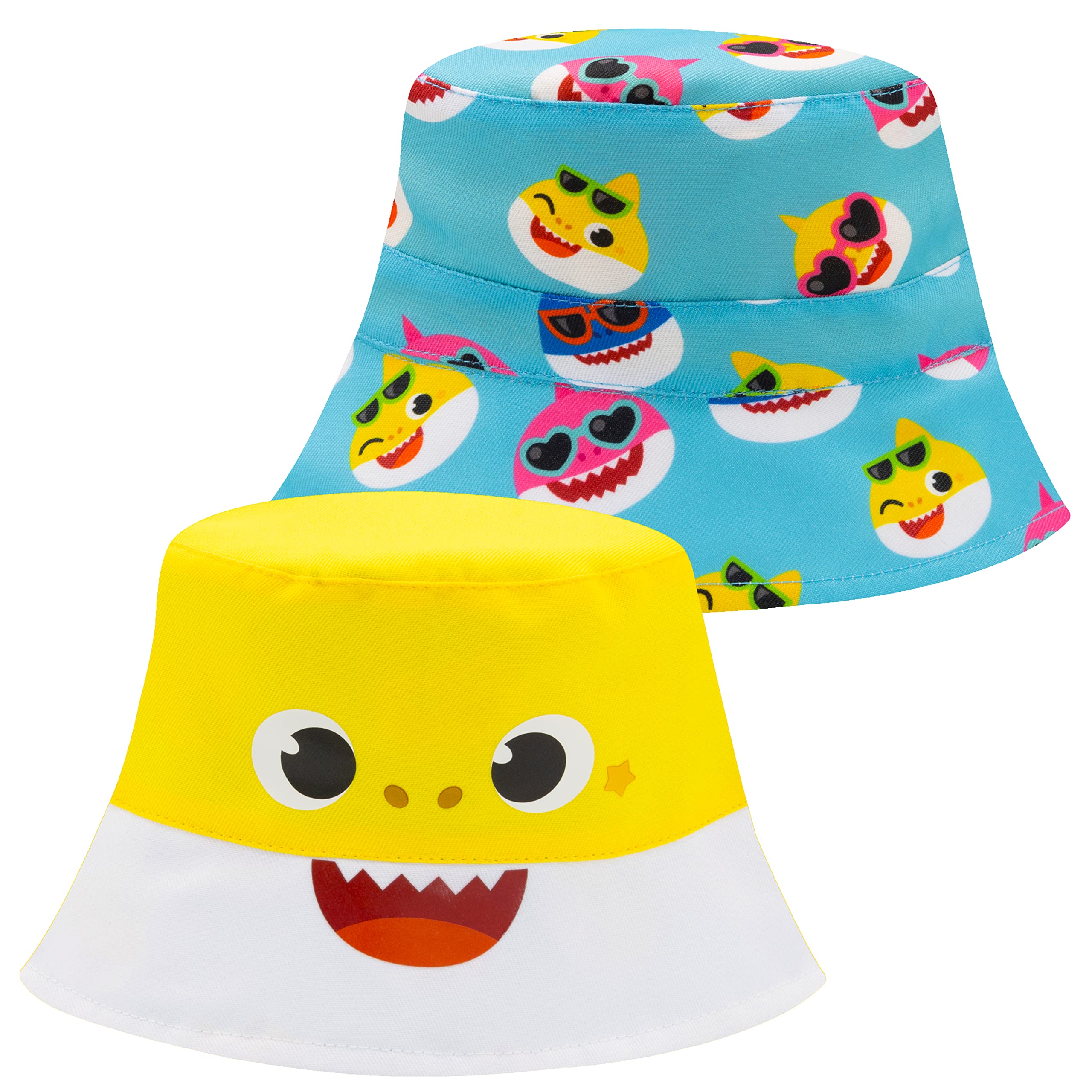 Baby Shark Reversible Bucket Hat for Toddlers - UPF 50+ Sun Protection for Boys & Girls - Pinkfong Baby Shark Inspired Design - Perfect for Beach, Park & Outdoor Play