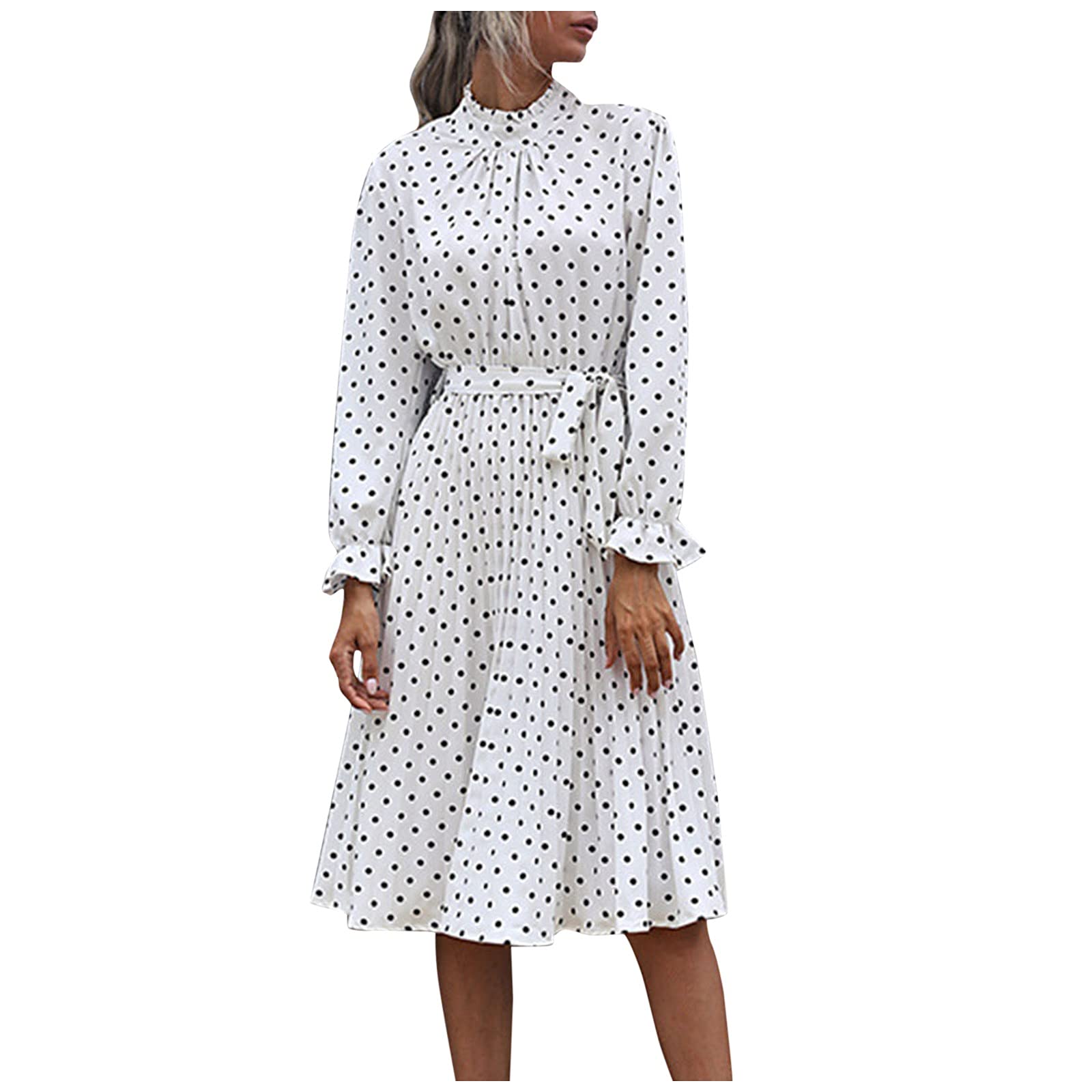 Women's Casual Short Sun Dress with Wave Point Lace, Adjustable Elastic Waist & Pleated Slim Fit - Perfect for Summer Outings, Beach Vacations and Daily Wear