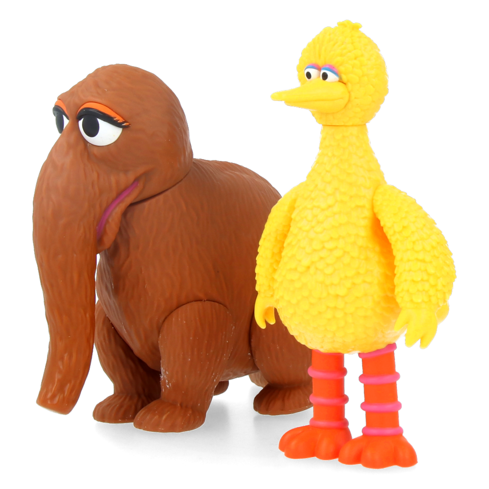 Sesame Street Big Bird and Mr. Snuffleupagus Action Figure 2-Pack - Classic Collectible Toys for Kids and Fans | Perfect for Playtime, Display, and Gift Giving