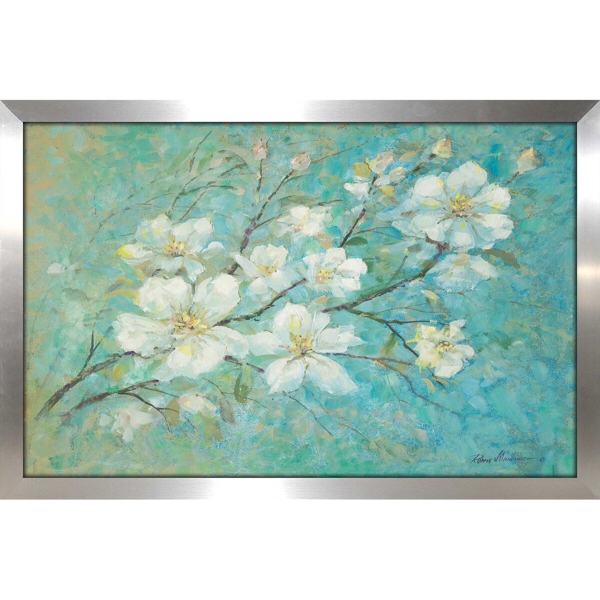 Apple Blossoms by Ruane Manning - Premium Acrylic Wall Art Print - Vibrant Floral Home Decor for Living Room, Bedroom & Office