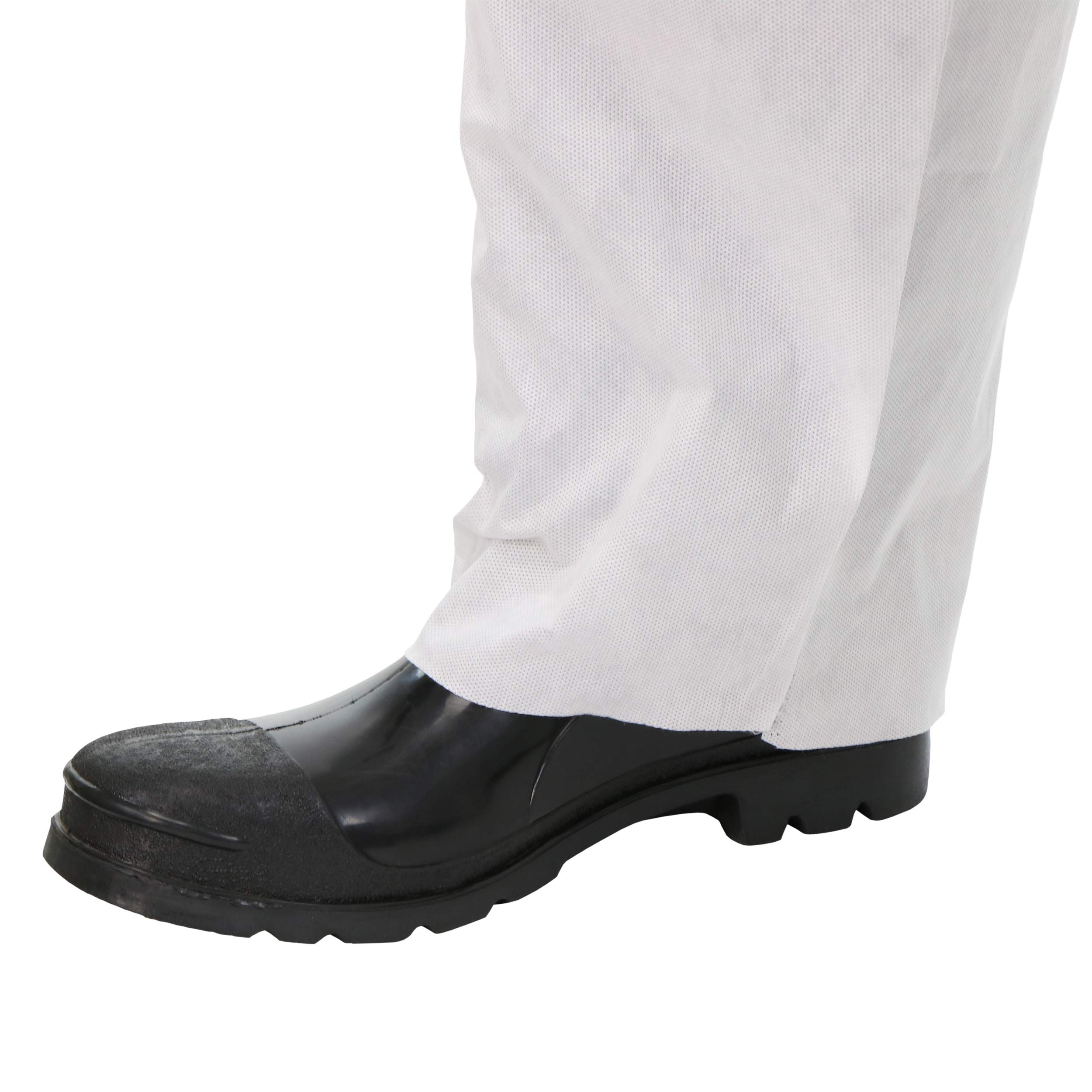 West Chester C3800 PosiM3 Coverall - Pack of 25 White Large Safety Work Overalls with Front Zipper & Collar for Construction, Painting, Industrial Work & Hazardous Environments