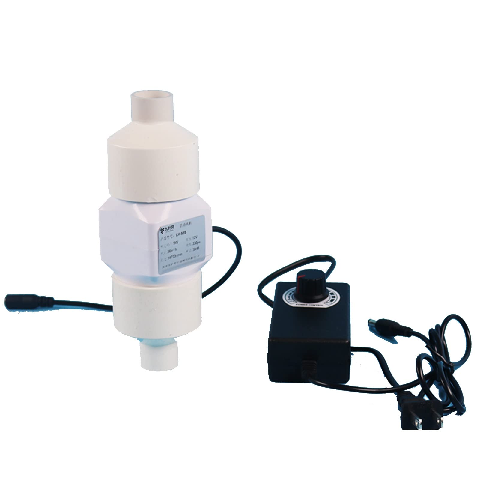 2 Inch Small Duct Blower Fan - 12V 6W Adjustable Speed Inline Booster Fan for Grow Tents, Hydroponics, Basement Ventilation & Pet Air Filtration - Perfect for Home, Office, and Indoor Gardening Use